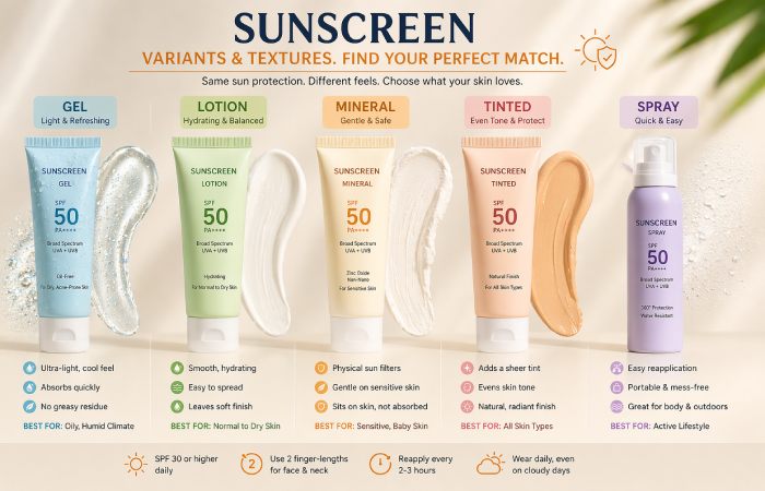 woman comparing skincare products while looking in mirror in natural light