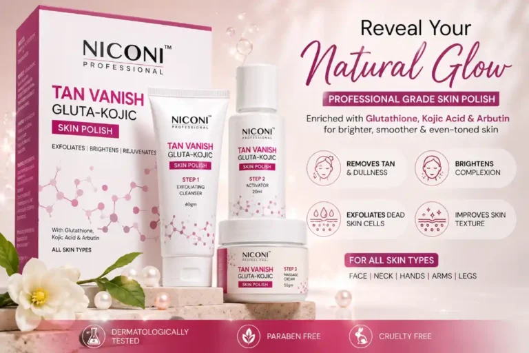niconi tan vanish gluta-kojic skin polish: Benefits, Ingredients & Results
